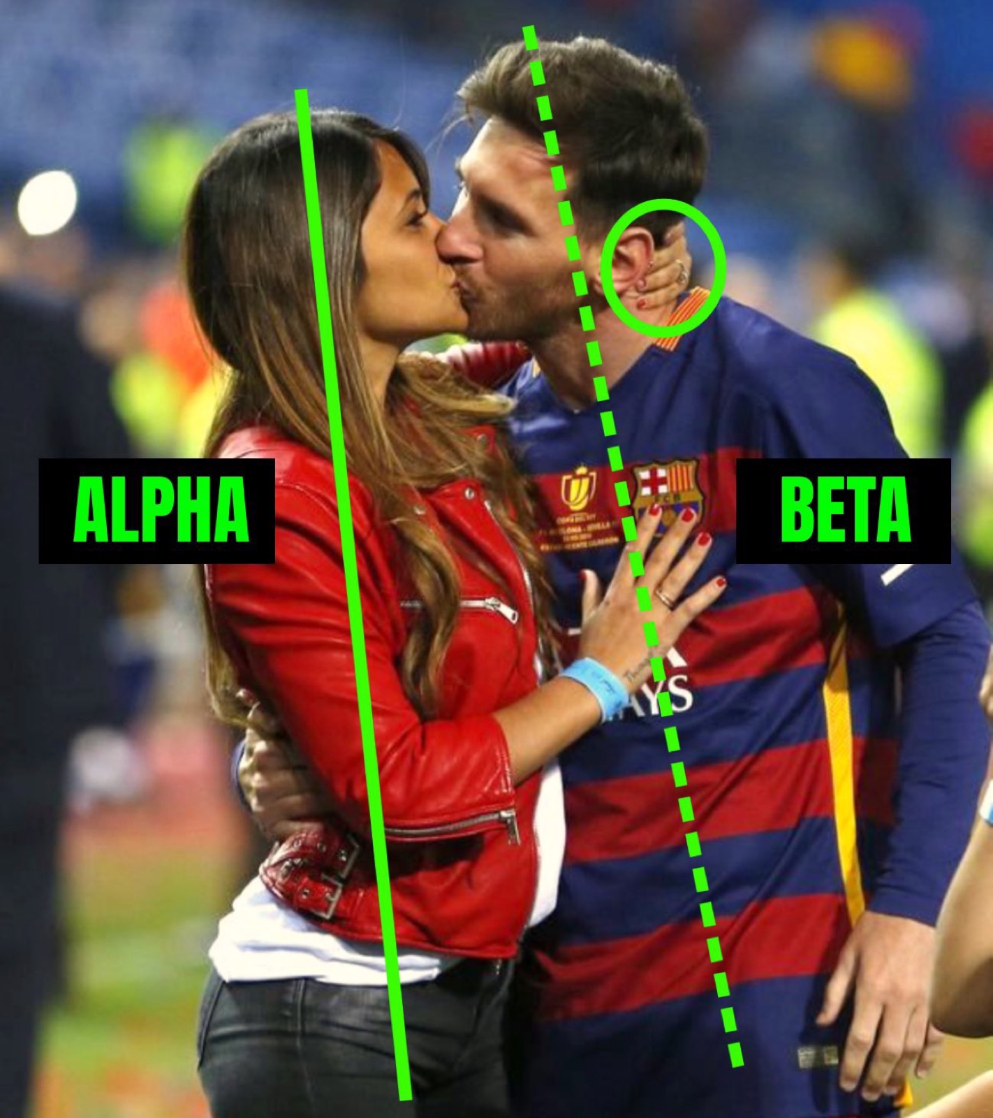 Messi & Antonela Roccuzzo Green Line Test